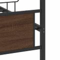 vidaXL Posteľný rám bez matraca hnedý dub 140x190 cm kompozitné drevo