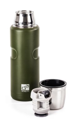 Termoska G21 na pitie, 500 ml, khaki zelená