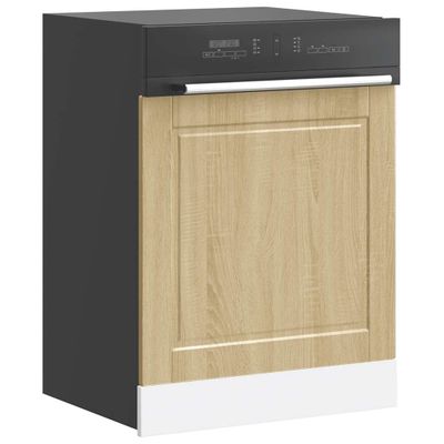 vidaXL Panel umývačky riadu Porto dub sonoma 60x1,5x57 cm kompozitné drevo