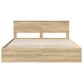 vidaXL Rám postele Sonoma dub 200 x 200 cm Inžinierske drevo