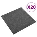 vidaXL Koberec 20 ks Antracitová 50 x 50 cm 100% polypropylén