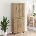 vidaXL Highboard 2 ks Remeselný dub 69,5 x 34 x 180 cm