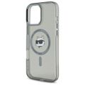 Obal Karl Lagerfeld pre iPhone 16 Pro Max 6,9" KLHMP16XHLSCHK čierny tvrdý IML Metal Choupette Head MagSafe