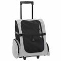 vidaXL Vozík pre domáce zvieratá 3 v 1, dizajn, sivý, 48 x 32 x (57-106) cm, oxfordská látka