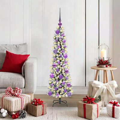 vidaXL Umelý vianočný stromček Biela 120 cm PVC, kov a plast