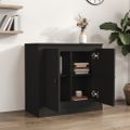 vidaXL Komoda čierna 70x35,5x67,5 cm spracované drevo