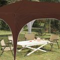 vidaXL Prístrešok na párty 575 x 288 x 245 cm Hnedá Oxfordská látka