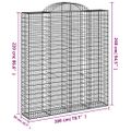 vidaXL Oblúkové gabionové koše 20 ks 200x50x220/240 cm pozinkované železo