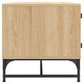 vidaXL Konferenčný stolík sklenené dvierka dub sonoma 68,5x50x50 cm