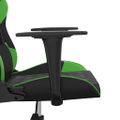 vidaXL Masážna herná stolička čierna a zelená umelá koža