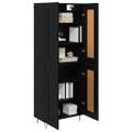 vidaXL Highboard Čierny dub 69,5 x 34 x 180 cm Kompozitné drevo