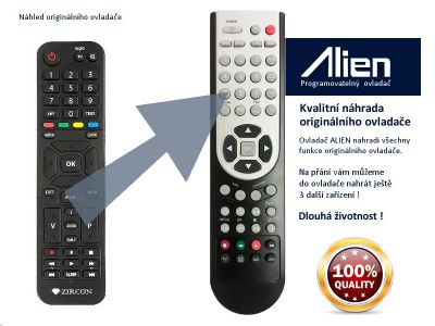 Diaľkový ovládač ALIEN STB Zircon AIR