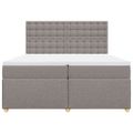 vidaXL Boxspring posteľ s matracom sivohnedý 200x200 cm látka