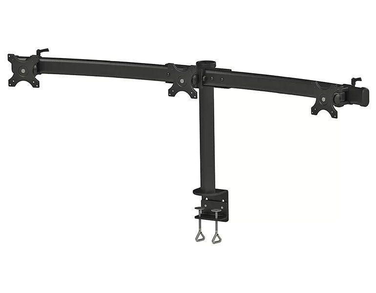 Neomounts FPMA-D700D3/Držák displeje/na stůl/10-27"/svorka/VESA 100X100/nosn. 3x8kg/3 displeje/černý Držák, VESA, stolní, pro 3 ploché monitory, úhloprícka 10"-27", náklon 180°, otácení 103°, rotace 360°, nosnost 24kg, cerný