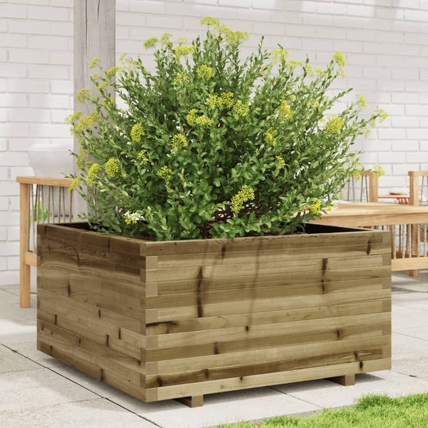 vidaXL Záhradný kvetináč 90x90x49,5 cm impregnovaná borovica