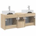 vidaXL Set kabinetov do kúpeľne 3 ks Dub sonoma 49,5 x 41 x 62,5 cm