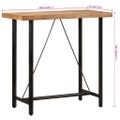 vidaXL Barový stôl 110x55x107 cm masívna akácia a železo