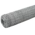vidaXL Drôtené pletivo, pozinkovaná oceľ 25x1,2 m, strieborné