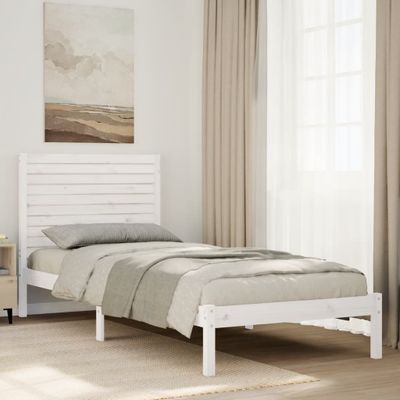 vidaXL Extra dlhá posteľ bez matraca biela 100x220 cm masívne drevo