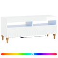 vidaXL LED TV kabinet Biela s vysokým leskom Kompozitné drevo