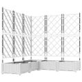 vidaXL Záhradný kvetináč 5 ks Biela 120 x 120 x 125,5 cm PP