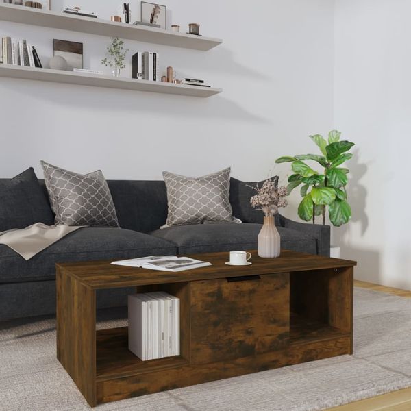vidaXL Konferenčný stolík dymový dub 102x50x36 cm kompozitné drevo