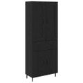vidaXL Highboard 2 ks Čierny dub 69,5 x 34 x 180 cm Kompozitné drevo