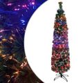 vidaXL Úzky umelý vianočný stromček+stojan 120 cm, optické vlákno