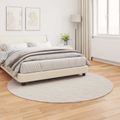vidaXL Protisklzový koberec z umelého králičieho kožúška OLITE Béžová