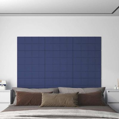 vidaXL Nástenné panely 12 ks modré 60x30 cm látka 2,16 m²