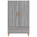 vidaXL Vysoká skrinka sivý dub sonoma 70x31x115 cm spracované drevo