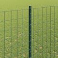 vidaXL Euro oplotenie s pilierom 10 x 1,4 m PVC potiahnutá oceľ Zelená