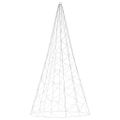 vidaXL Vianočný stromček na stožiar 500 farebných LED 300 cm