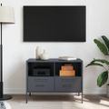 vidaXL TV skrinka antracitová 68x39x50,5 cm oceľ