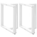 vidaXL Nohy k jedálenskému stolu v tvare T, 2 ks, biele, 80x35x(72-73) cm, oceľové