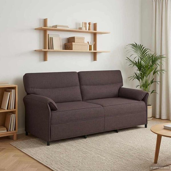 vidaXL Pohovka 100% polyester, kovový rám, MDF, Preglejka