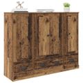 vidaXL Highboard 3 ks Staré drevo 132 x 35,5 x 103,5 cm