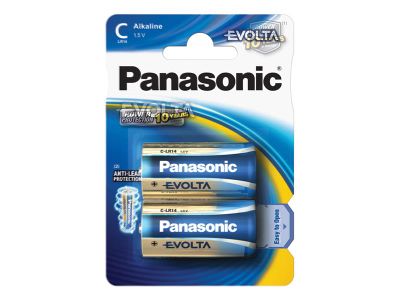 Batéria C (R14) alkalická PANASONIC Evolta 2ks / blister