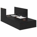 vidaXL Rám postele s úložným prostorem Čierny dub 70 x 190 cm