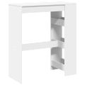vidaXL Barový stôl s policami biely 90x40x103,5 cm kompozitné drevo