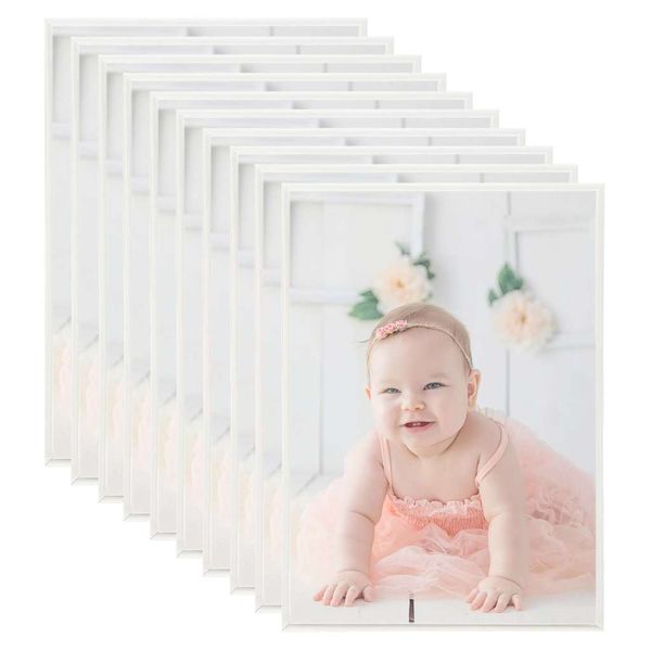 vidaXL Fotorámiky na stenu alebo stôl 10 ks strieborné 18x24 cm MDF