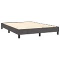 vidaXL Posteľný rám boxspring s matracom tmavosivý 140x200 cm zamat