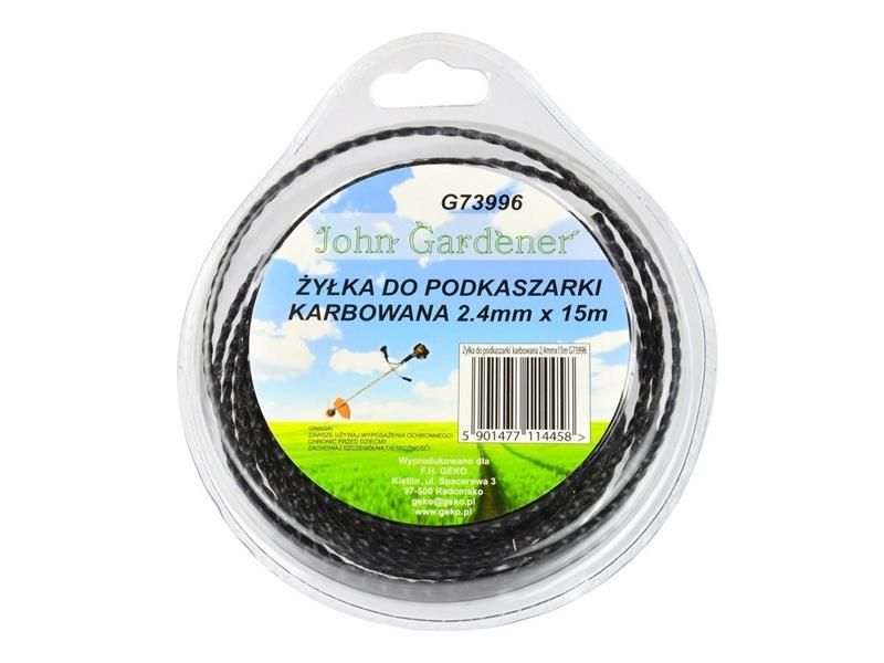 Struna do sekáčky, 2,4 mm, 15 m, vlnený profil, nylon GEKO