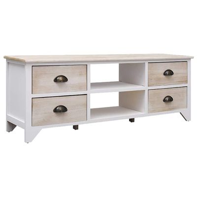vidaXL TV skrinka 108x30x40 cm, drevený masív paulovnia