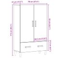 vidaXL Highboard Artisan Dub 70x31x115 cm Engineered Wood