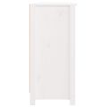 vidaXL Komoda biela 100x35x74 cm borovicový masív