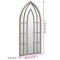 vidaXL Záhradné zrkadlo pieskové 70x30 cm exteriérové železo