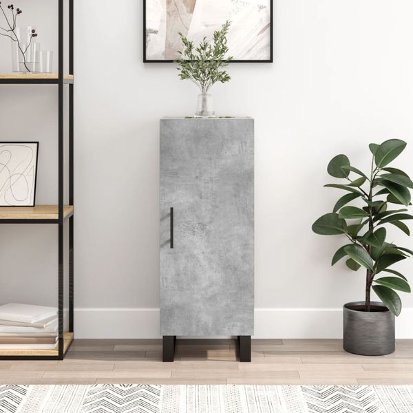 vidaXL Komoda betónovo sivá 34,5x34x90 cm spracované drevo