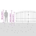 vidaXL Dvojitá brána WOERDEN 400 x 224,5 cm Oceľ Sivá Zamykateľné