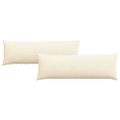 vidaXL Vankúše na pohovku 2 pcs Krémová 120 x 40 cm Kordúrová tkanina
